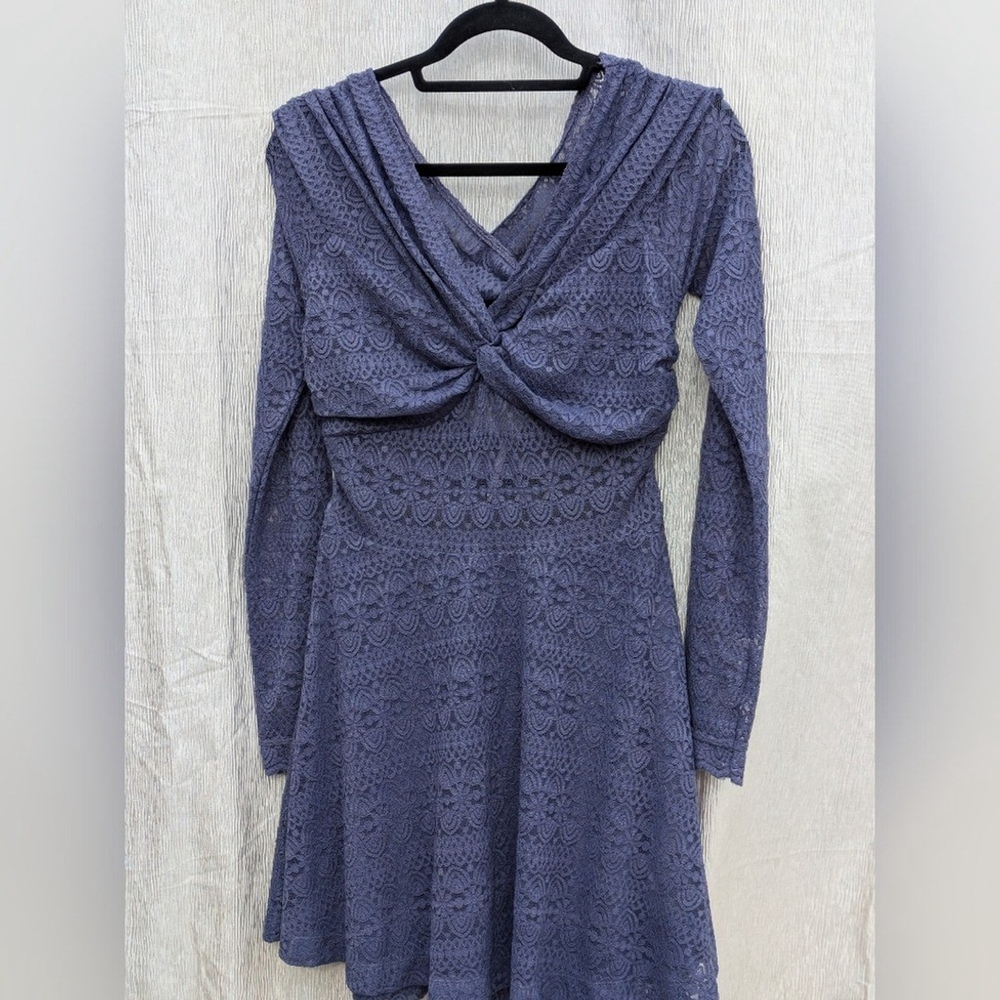 Free People Violet Lace Off Shoulder Mini Dress - Picture 7 of 11